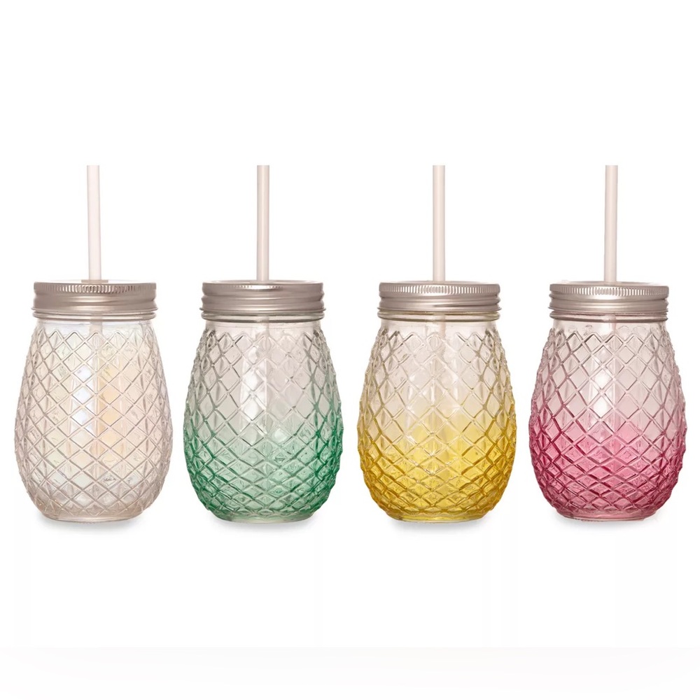 Crofton: Set of 4 Cabana Pineapple Sippers
